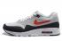 Nike Air Max 1 Ultra Essential Running Sneakers Wit Antraciet Puur Platina Rood 819476-105