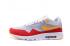 Nike Air Max 1 Ultra Flyknit Hombres Zapatos para correr Rojo Gris Blanco Naranja 843384-012