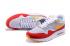 Nike Air Max 1 Ultra Flyknit Heren Hardloopschoenen Rood Grijs Wit Oranje 843384-012