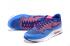 tênis de corrida feminino Nike Air Max 1 Ultra Flyknit foto azul marinho rosa tênis feminino 843387-400