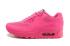 Nike Air Max 90 Hyperfuse QS Chaussures Femme Tout Fushia Rouge Juillet 4TH Independence Day 613841-222