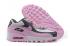 2020 New Nike Air Max 90 Essential LTR White Pink Grey Running Shoes CD6864-002