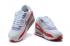 2020 neue Nike Air Max 90 Essential Weiß Rot Lila Grau Laufschuhe CU3005-106