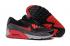 Nike Air Max 90 Essential Black Red Gray Running Sneakers Mens 616730-020