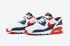 Nike Air Max 90 FlyEase USA Wit Obsidian Universiteitsrood CU0814-104
