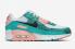 Nike Air Max 90 GS Washed Teal Snakeskin White Bleached Coral DR8926-300