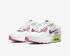 Nike Air Max 90 GS Hvid Pink Rise Barely Volt DA4675-100
