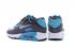 buty do biegania Nike Air Max 90 skórzane czarne niebieskie laguny 652980-004
