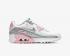 Nike Air Max 90 bőr GS Light Smoke Grey metál ezüst rózsaszín fehér CD6864-004