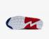 Nike Air Max 90 皮革 GS 美國白色深皇家大學紅 DA9022-100