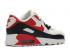 Nike Air Max 90 Læder Ps White Dusted Clay Black University Red 833414-107