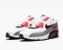ženske Nike Air Max 90 White Black Dust Solar Red Running Shoes 325213-132
