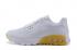 Nike Air Max 90 Ultra BR รองเท้าสตรีสีขาวทั้งหมดสีเหลือง 725061-006