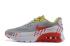 Nike Air Max 90 Ultra BR Chaussures Pour Femmes Blanc Gris Rouge 725061-008