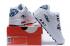 Sepatu Lari Pria Nike Air Max 90 QS Putih Biru Tua Royal Blue Hitam 813150-108