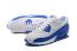 Nike Air Max 90 tissé chaussures de course d'entraînement pour hommes bleu marine blanc 833129-006