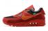 Nike x Off White Air Max 90 The Ten Orange Red Black Casual Running Sko AA7293-601