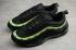 Nike Air Max 97 黑綠色男士跑步鞋 AJ1986-111
