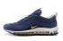 Nike Air Max 97 Unisex Running Shoes Deep Blue Brown 921826-400