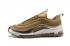 Nike Air Max 97 Men Running Shoes Gold All White