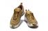 Nike Air Max 97 Hombres Zapatos Para Correr Oro Todo Blanco