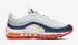 Nike Air Max 97 Premium Pure Platinum Midnight Navy Racer ורוד לייזר כתום 921733-015