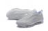 Nike Air Max 97 純白色銀色男士跑步鞋運動鞋訓練鞋 312641-004