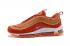 tênis de corrida unissex Nike Air Max 97 vermelho dourado 917704-603