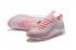 tênis femininos Nike Air Max 97 estilo corrida rosa branco 917704-706