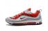 Nike Air Max 98 Men Running Shoes Silver Orange