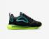 tênis Nike Air Max 720 GS preto verde azul sapatos AQ3196-020
