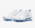 Nike Air VaporMax Flyknit 3 One Of One Blanc Pure Platinum Gris Fog Cerulean CW5643-100