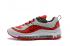 Off White Nike Air Max 98 Unisex Running Shoes Red Light Grey Black