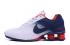 Nike Shox Deliver Men Shoes Fade Branco Azul Escuro Vermelho Tênis Casual 317547