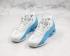 Nike Shox BB4 Olympic Blanco Azul Brillante Plata NBA Zapatos de baloncesto AT7843-003