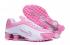 tênis de corrida Nike Shox R4 301 GS branco rosa 312828-100