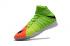 grün-orangefarbene Nike HypervenomX Proximo II DF TF-Fußballschuhe