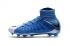 Nike Hypervenom Phantom III FG haute aide blanc bleu profond chaussures de football pour hommes