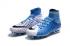 Nike Hypervenom Phantom III FG høj hjælpe hvid dybblå Mænd fodboldsko