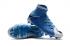 Sepatu Sepak Bola Pria Nike Hypervenom Phantom III FG High Help Putih Biru Tua