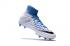 Nike Hypervenom Phantom III FG high help branco azul profundo Chuteiras masculinas