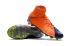 Nike Poison tre generazioni di 3D Hypervenom Phantom III DF elite high help FG arancione blu uomo scarpe da calcio