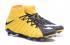 Nike Hypervenom Phantom III DF 검정색 노란색 흰색 하이 헬프 축구화 .