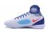 Buty Piłkarskie Nike MagistaX Proximo II IC MD ACC Wodoodporne Olimpijskie Białe Niebieskie Pomarańczowe