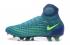 Nike Magista Obra II FG Soccers Chaussures De Football ACC Vert Foncé Jaune