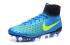 Nike Magista Obra II FG Soccers Zapatos De Fútbol Volt Negro Total Azul Marino
