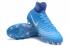 Nike Magista Obra II FG Soccers Zapatos de fútbol Volt Azul Marino Blanco
