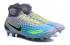 Nike Magista Obra II FG 足球鞋 ACC 防水灰色藍色黃色