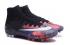 Nike Mercurial Superfly CR AG CR7 Negro Blanco Total Crimson Soccers Zapatos de fútbol 718778-018