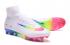 Nike Mercurial Superfly High ACC Waterproof V FG Weiß Regenbogen Pink